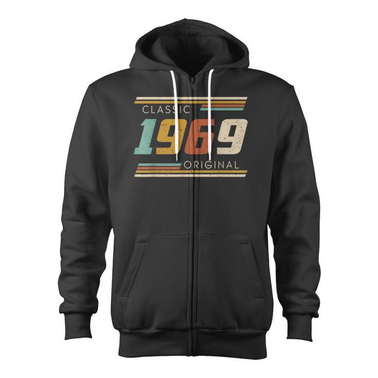 Classic 1969 Original Birthday Zip Up Hoodie