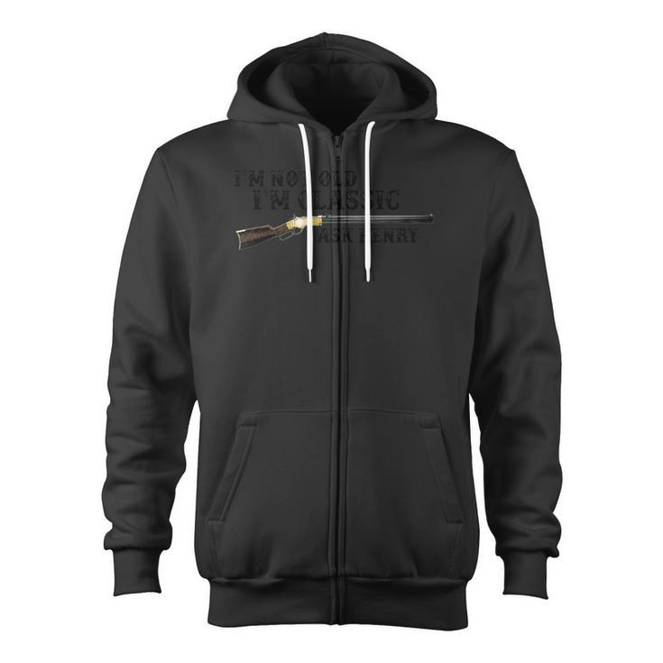 Classic Henry Lever Action Rifle For Gun Enthusiasts Zip Up Hoodie