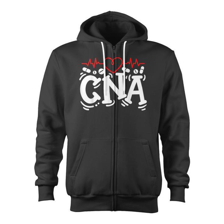 Cna Certified Nursing Assistant Zip Up Hoodie