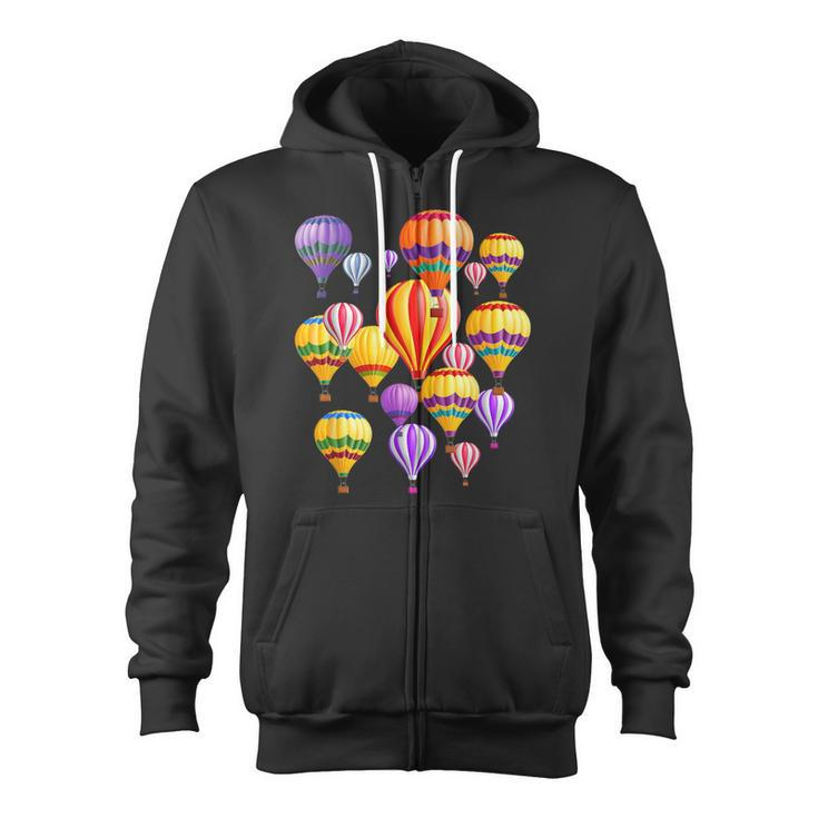 Colorful Hot Air Balloons Zip Up Hoodie