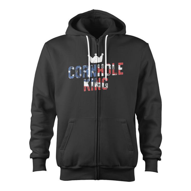 Cornhole King Zip Up Hoodie