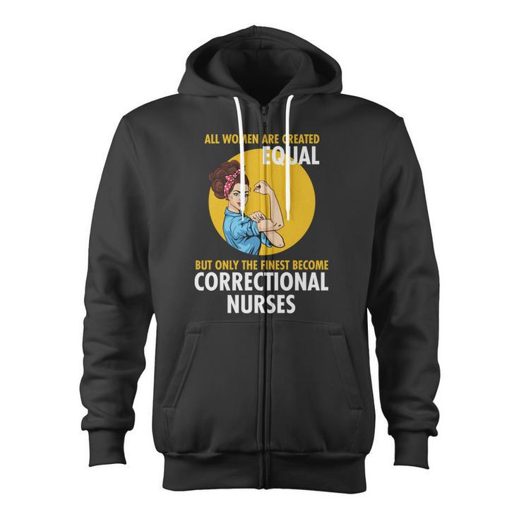 Correctional Nurse Tshirt Zip Up Hoodie