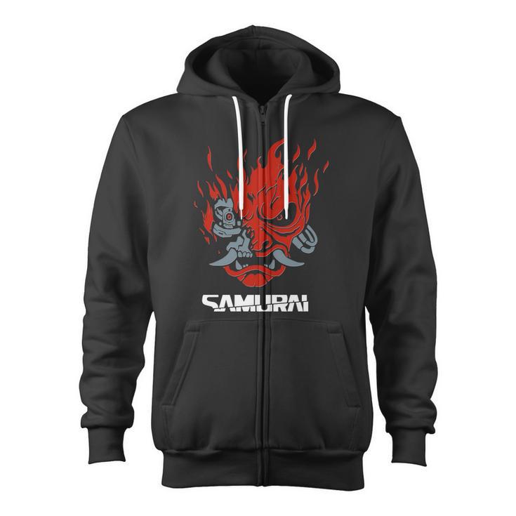 Cyberpunk Cyborg Samurai Zip Up Hoodie