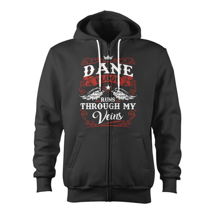 Dane Name Shirt Dane Family Name V3 Zip Up Hoodie