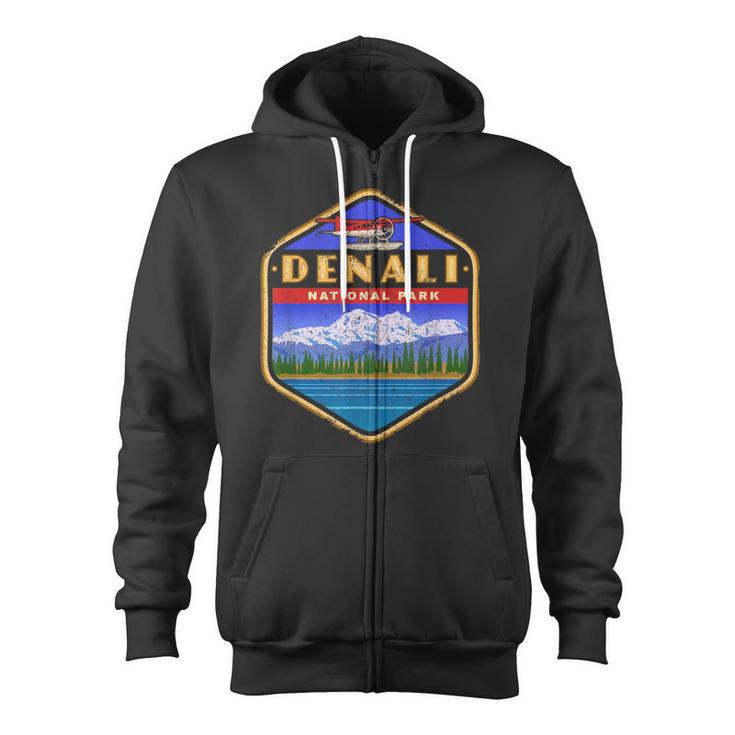 Denali National Park Alaska National Park Zip Up Hoodie