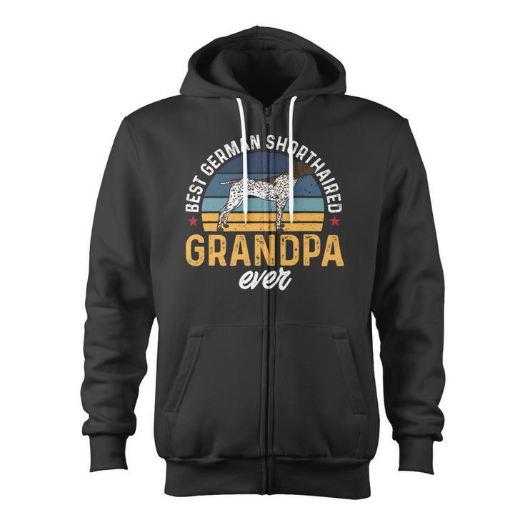 Dog German Shorthaired Mens Best German Shorthaired Pointer Grandpa Ever Gsp Dog Zip Up Hoodie