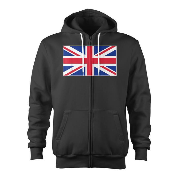 Flag United Kingdom Union Jack British Flags Top Zip Up Hoodie