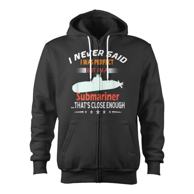 Submarine Ship Submariner Veteran Zip Up Hoodie