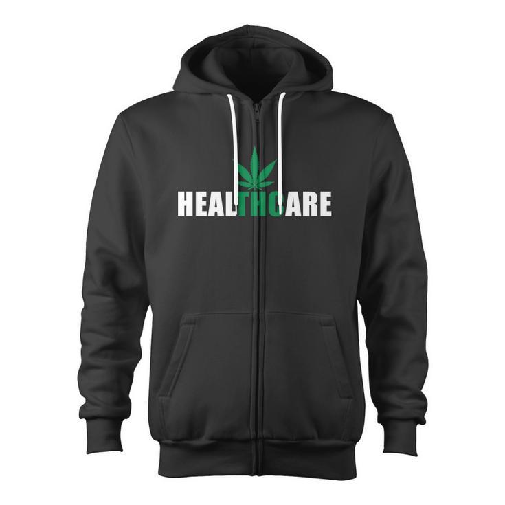 Healthcare Medical Marijuana Weed Tshirt Zip Up Hoodie