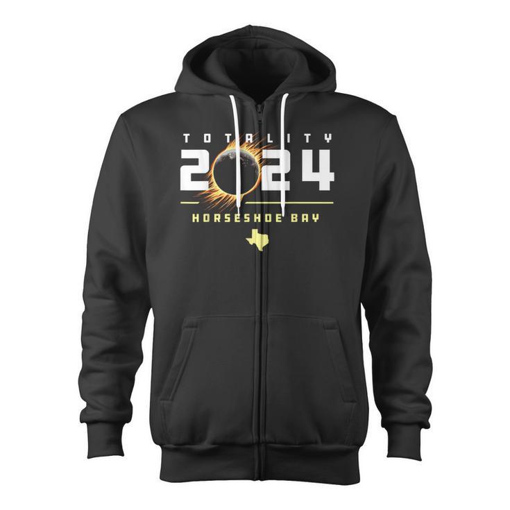 Horseshoe Bay Texas 2024 Total Solar Eclipse Zip Up Hoodie