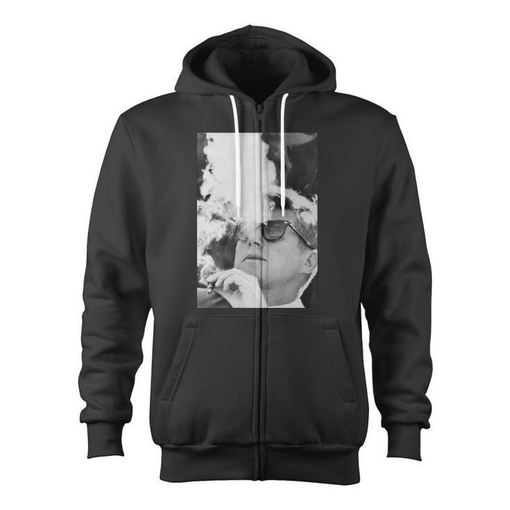 Jfk Smoking With Shades John F Kennedy President Tshirt Zip Up Hoodie