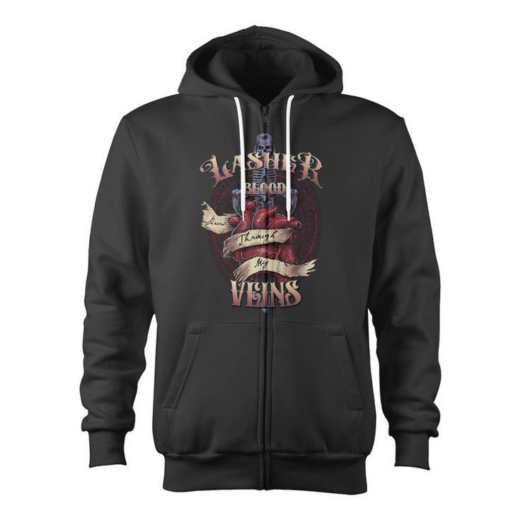 Lasher Blood Runs Through My Veins Name Zip Up Hoodie