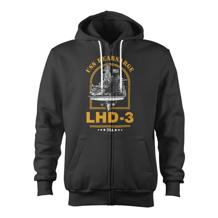 Lhd-3 Uss Kearsarge Zip Up Hoodie