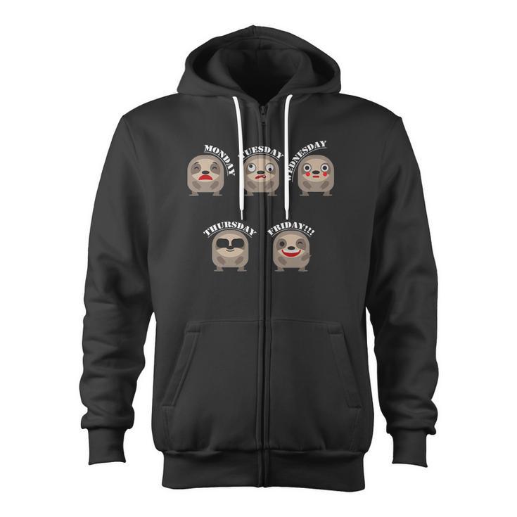 Lone Star Merch Sloth Weekly Standard Zip Up Hoodie