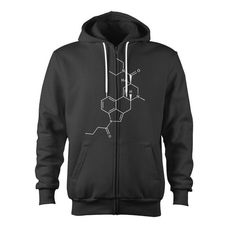 Lsd Molecule Science Zip Up Hoodie