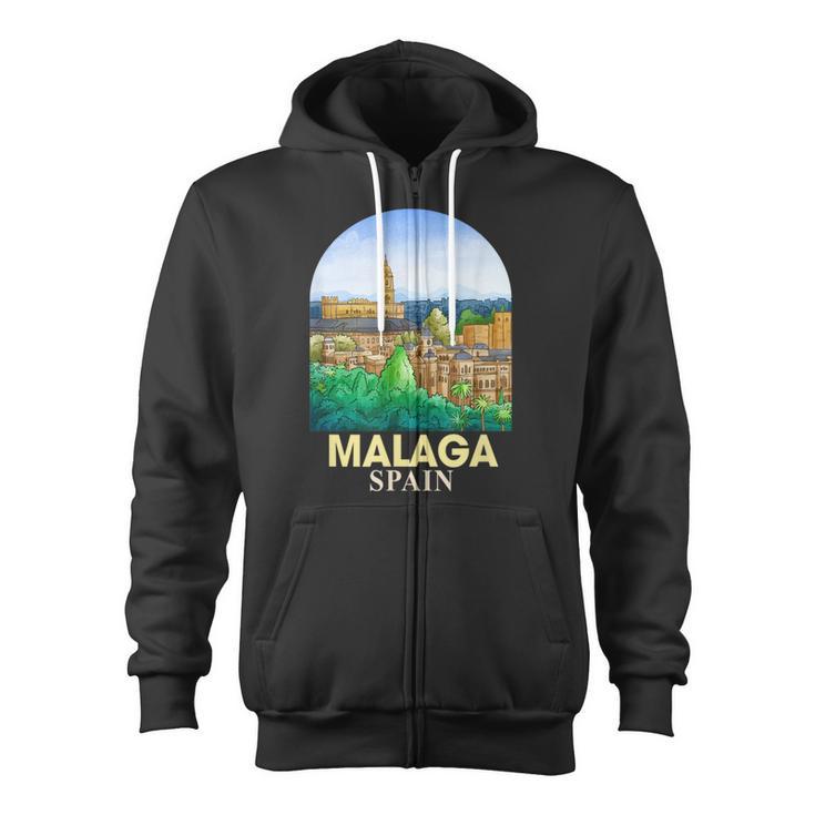 Malaga Spain Travel Catedral De Malaga Traveling Spain Trip Zip Up Hoodie