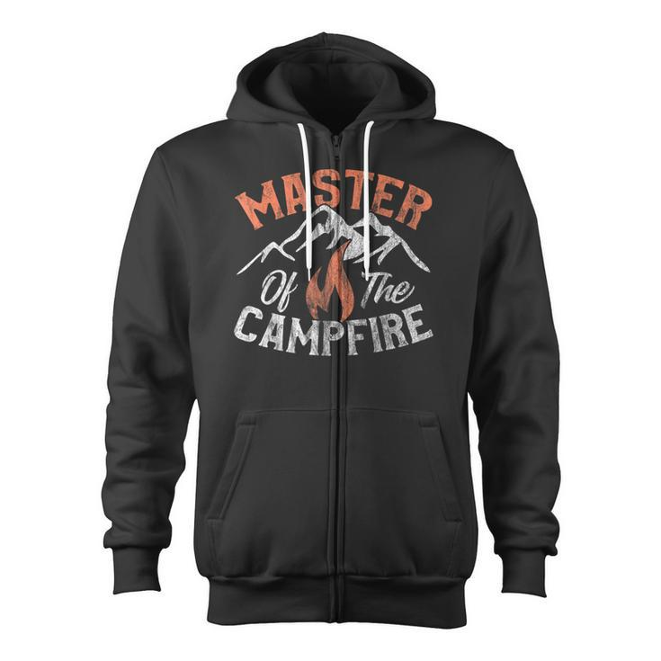 Master Of The Campfire Adult Camping Camp Zip Up Hoodie