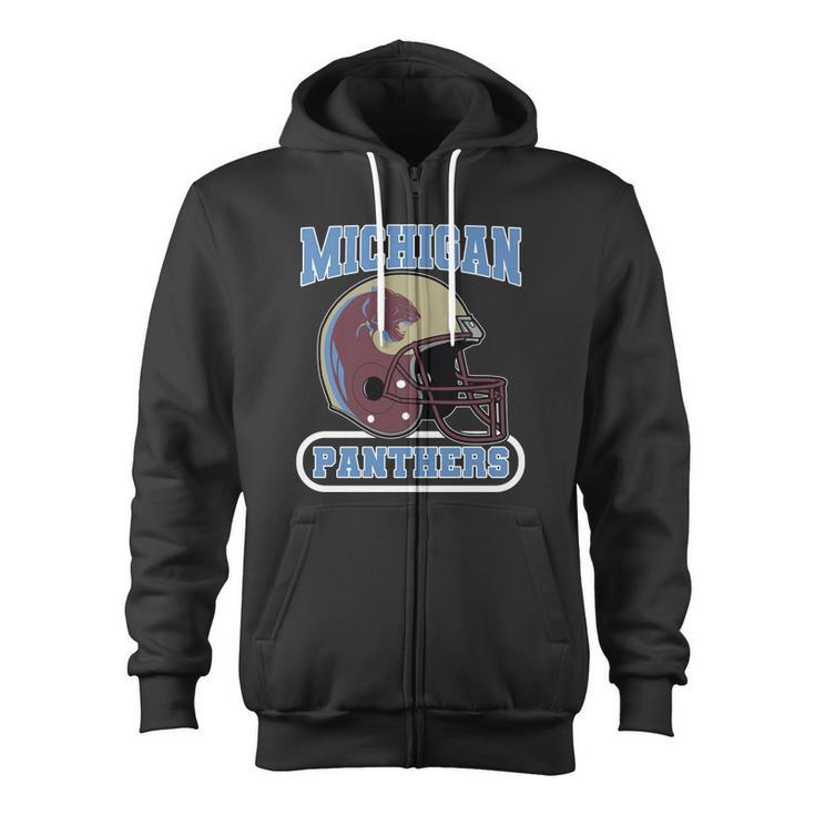 Michigan Panthers Football Logo Zip Up Hoodie