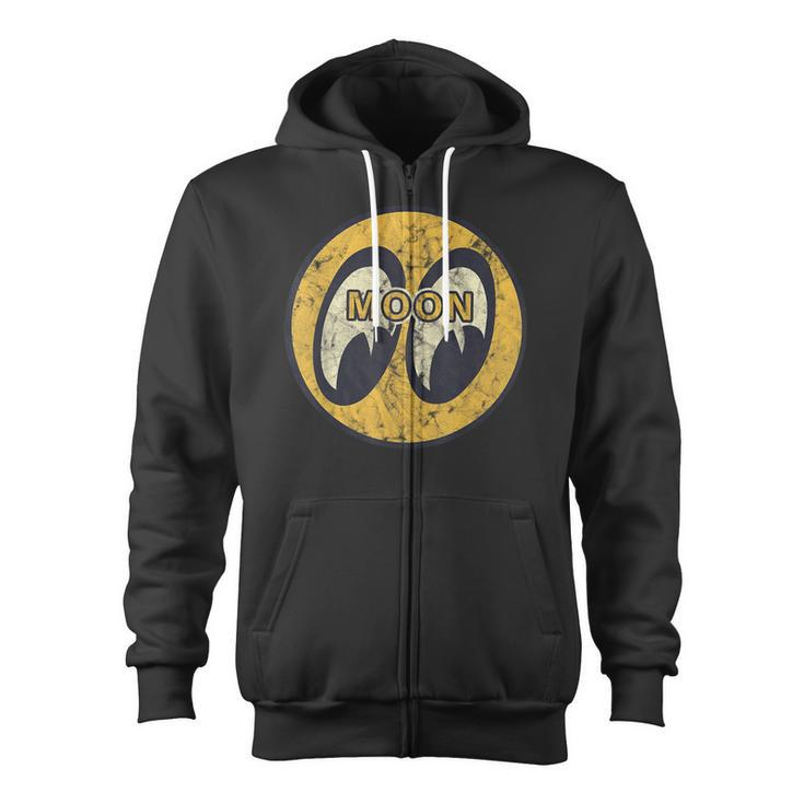 Moon Eyes Icon Graphic Zip Up Hoodie