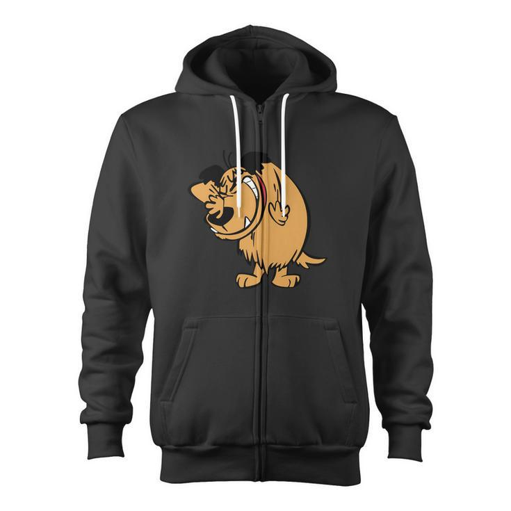 Muttley Dog Smile Mumbly Wacky Races Tshirt Zip Up Hoodie