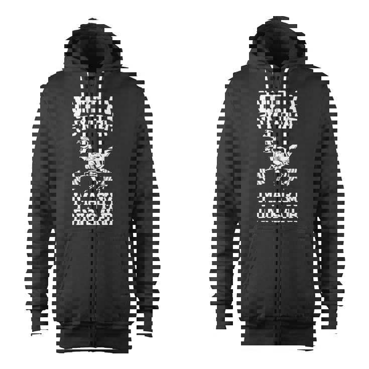 Not A Gym Rat Im A Gym Dinosaur Trex Workout Zip Up Hoodie