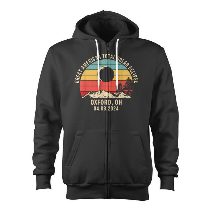 Oxford Ohio Oh Total Solar Eclipse 2024 Zip Up Hoodie