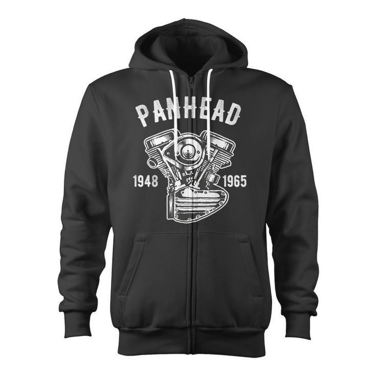 Panhead Engine 1948-1965 Motorcycles Old School Choppers Zip Up Hoodie