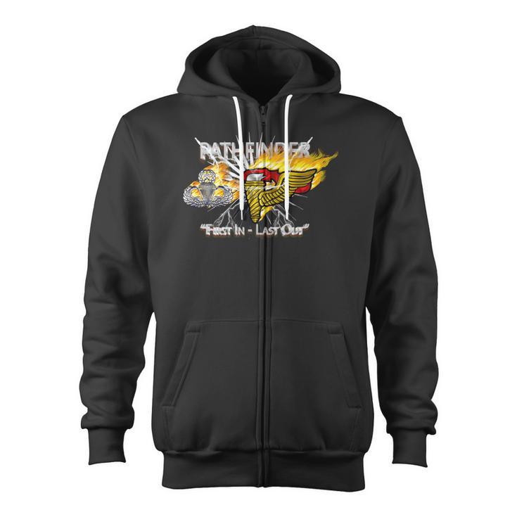 Pathfinder Army Veteran T Shirt Zip Up Hoodie