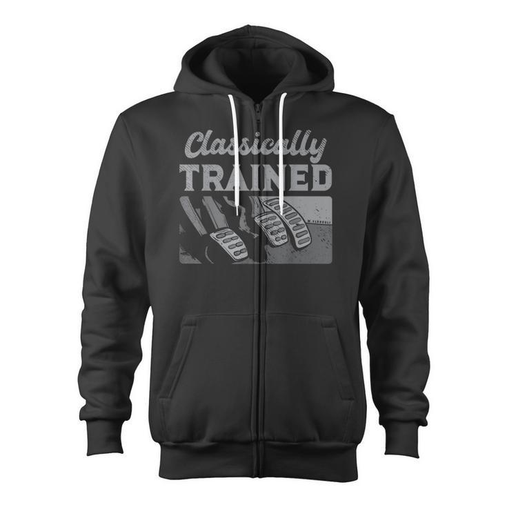 Racing Three Pedals Classically Trained Manual Transmission Zip Up Hoodie