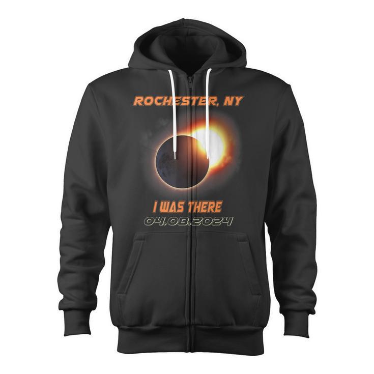 I Was There Total Solar Eclipse Rochester New York Ny Zip Up Hoodie