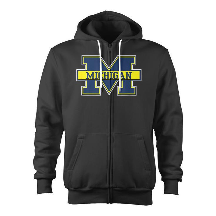 Retro Michigan Mi Vintage Classic Michigan Zip Up Hoodie