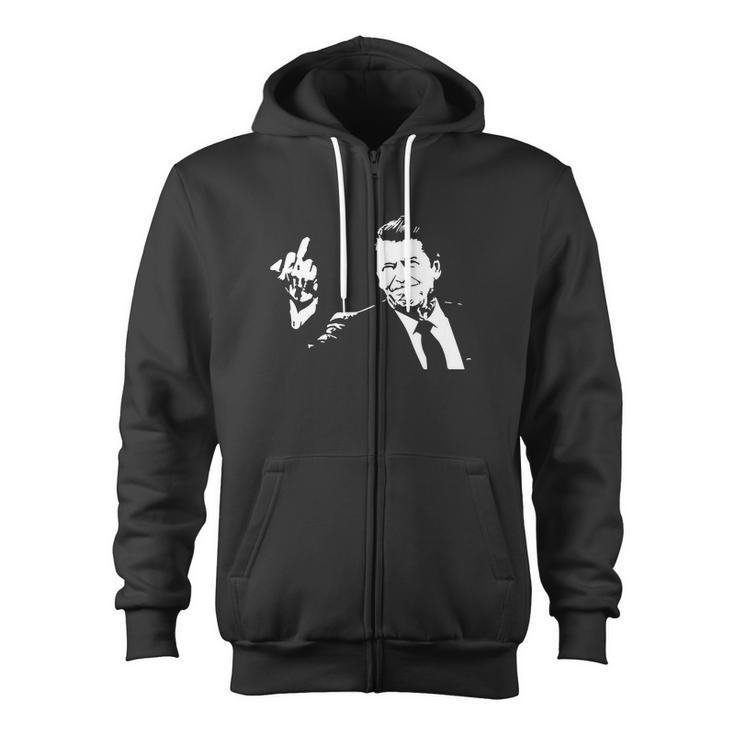 Ronald Reagan Flipping Tshirt Zip Up Hoodie