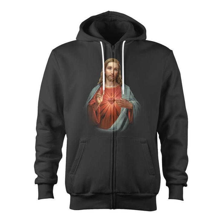 Sacred Heart Of Jesus V2 Zip Up Hoodie