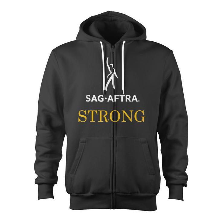 Sag Aftra Strong On Strike Zip Up Hoodie