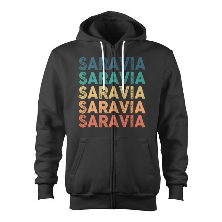 Saravia Name Shirt Saravia Family Name V3 Zip Up Hoodie