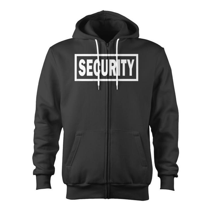 Security Logo Event Safety Guard Two Sided Print Zip Up Hoodie