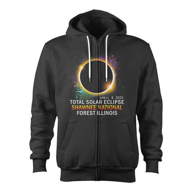 Shawnee National Forest Illinois Total Solar Eclipse 2024 Zip Up Hoodie