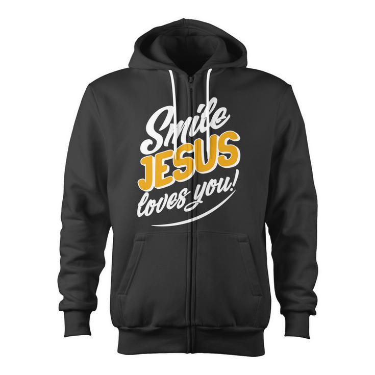 Smile Jesus Loves You Zip Up Hoodie