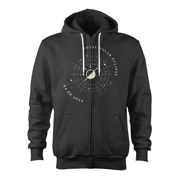 Solar Eclipse 2024 Total Solar Eclipse Twice In A Lifetime Zip Up Hoodie