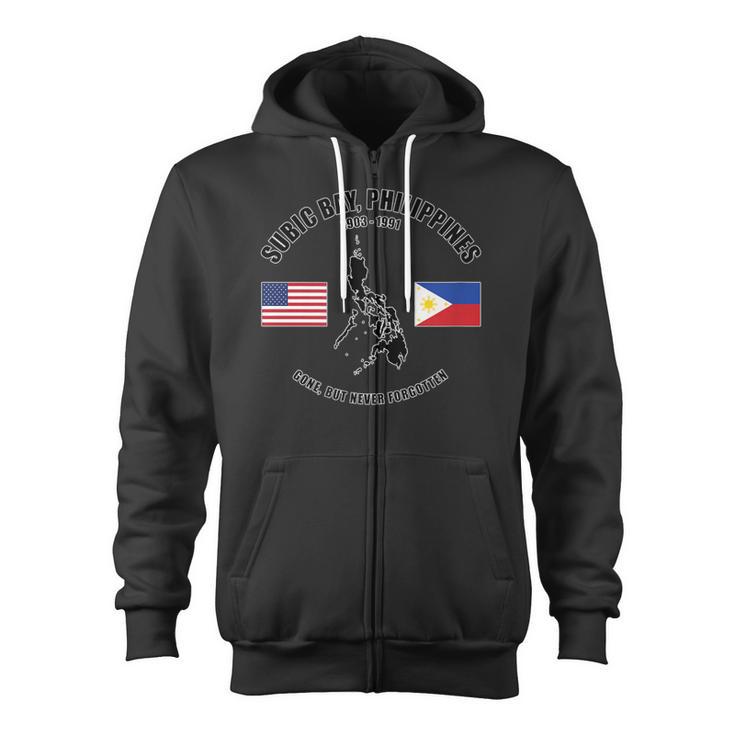 Subic Bay Philippines Gone But Never Forgotten Veteran Zip Up Hoodie