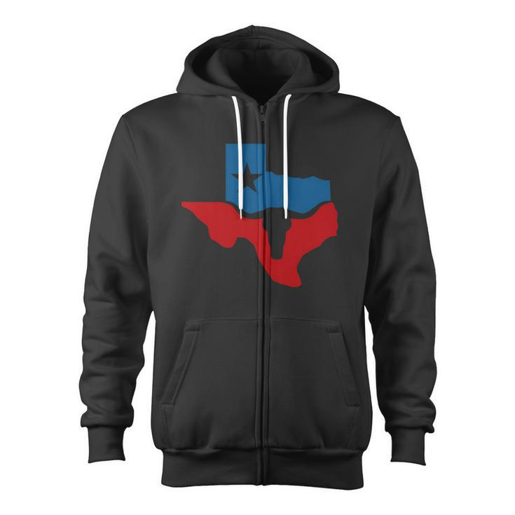 Texas Flag Longhorn Logo Zip Up Hoodie