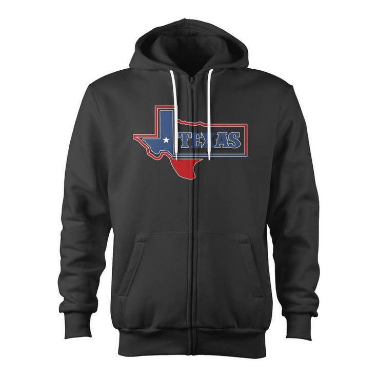 Texas Logo Tshirt Zip Up Hoodie