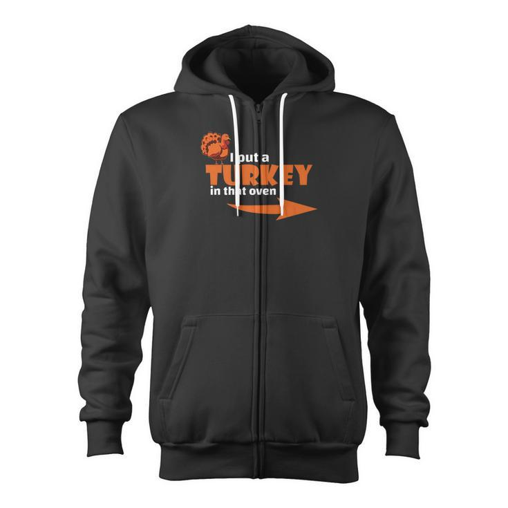 Thanksgiving Turkey Expecting Dad Pregnant Wife Tee Zip Up Hoodie