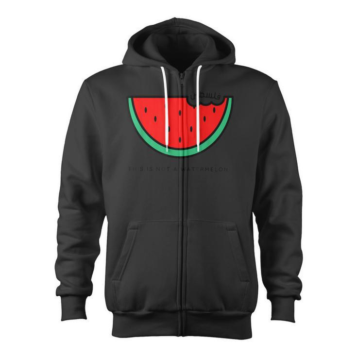 'This Is Not A Watermelon' Palestine Collection Zip Up Hoodie