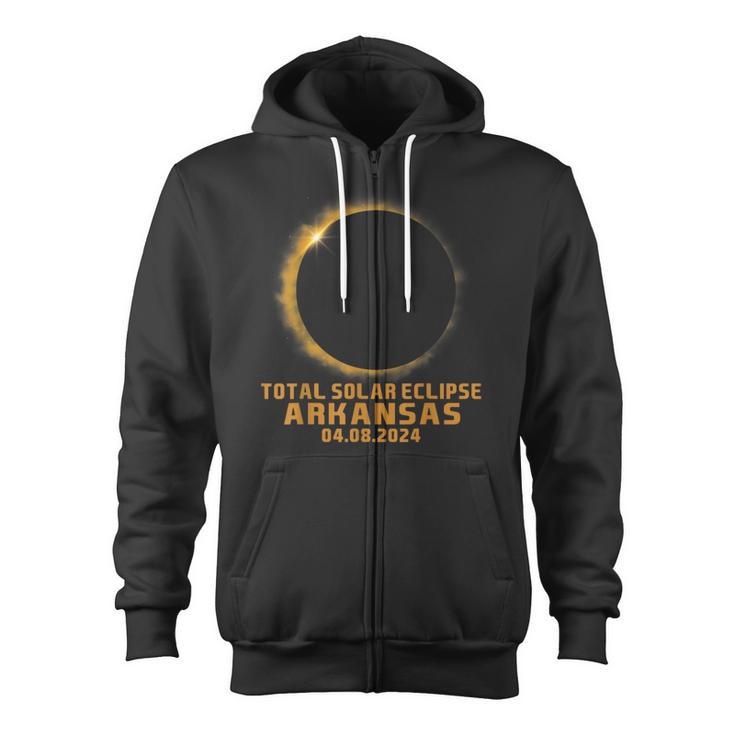 Total Solar Eclipse 2024 Arkansas Totality Spring 40824 Zip Up Hoodie