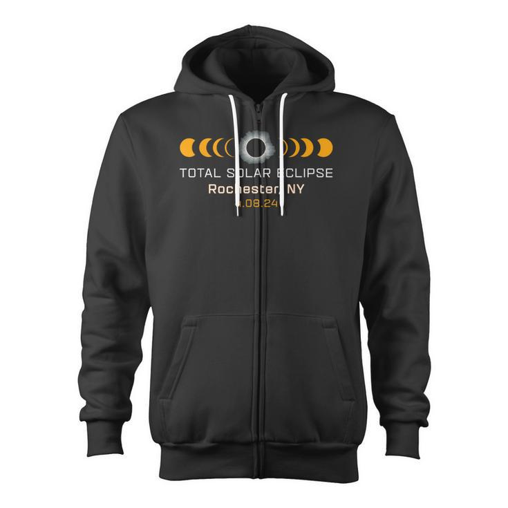 Totality Path 2024 Rochester Ny New York Total Eclipse Zip Up Hoodie