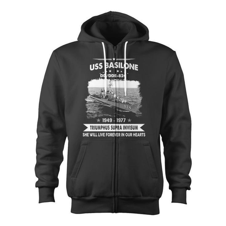 Uss Basilone Dd 824 Dde Zip Up Hoodie