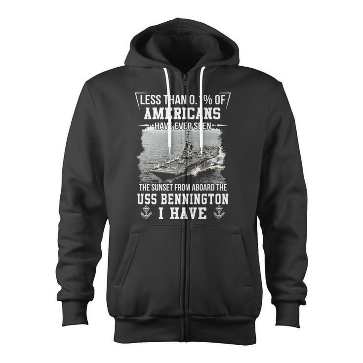 Uss Bennington Cv 20 Sunset Zip Up Hoodie