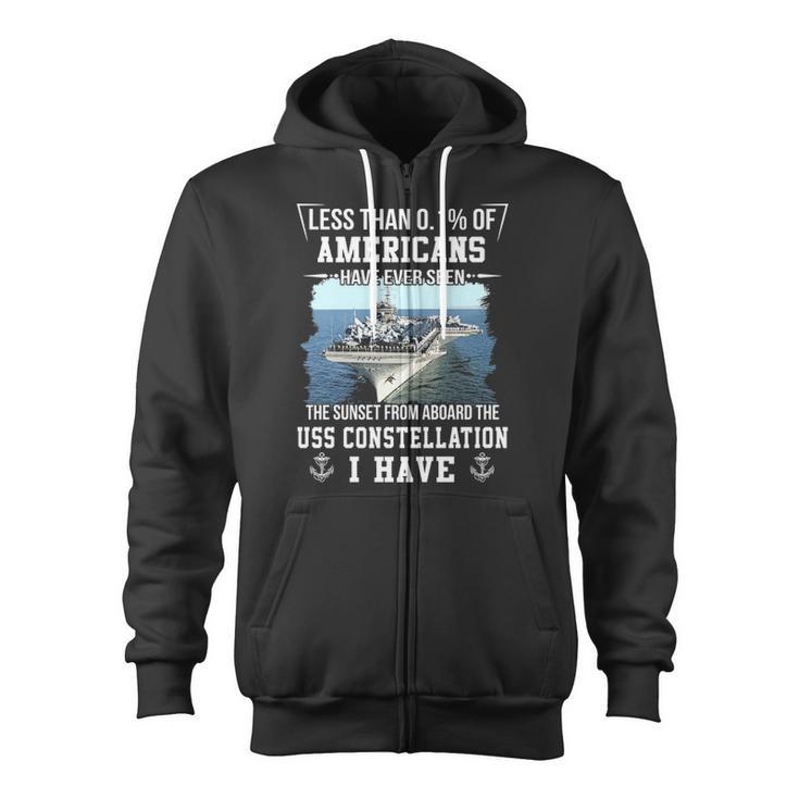 Uss Constellation Cv 64 Sunset Zip Up Hoodie