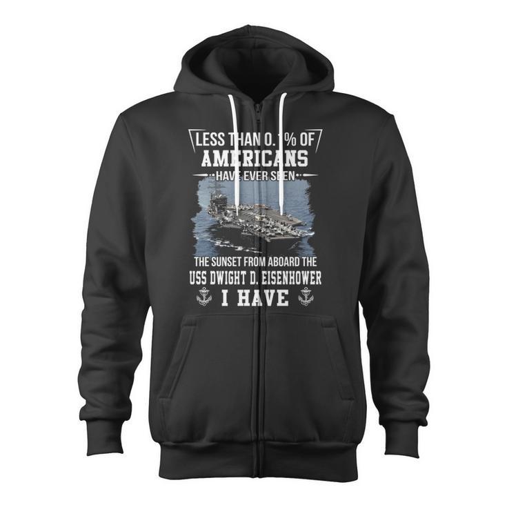 Uss Dwight D Eisenhower Cvn 69 Sunset Zip Up Hoodie